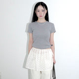 Voluminous sheer wrap skirt _ ivory
