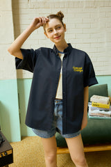 イエロードリームスターソフトネイビー半袖シャツ [Unisex]