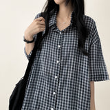 Doven Check Boxy Fit Short Sleeve Shirt Southern
