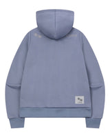 LAVEO DOT APPLIQUE LOGO HOOD ZIP-UP UNISEX (2COLOR) 