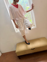 sheer v-neck tee