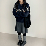 Eve High Quality Nordic Snowflake Round Knit