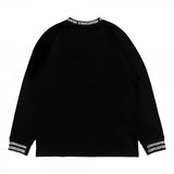TZ リブオーバーサイズ長袖Tシャツ - BLACK