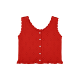 フリルパンチングニットベスト(2 COLORS)