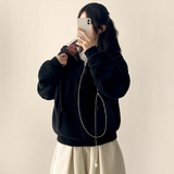 Bay Check Anorak Fleece Semi-Zip Up Hoodie