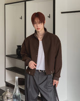Sven Suede High-Neck Cardigan