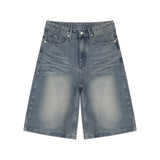 BTB : WAVE WASHING BERMUDA SHORTS [BLUE CORE] [UNISEX]