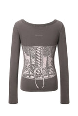 Silhouette tee - charcoal