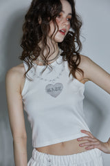 チェーンスリーブレスTシャツ