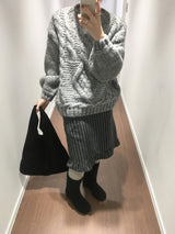 パフリバーシブルドットバッグ (2color)