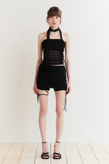 BELLA SCARF TOP black