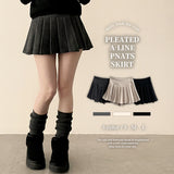 Guts warm pleats A-line wool miniskirt
