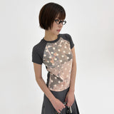 Printed Raglan Tee_Charcoal grey