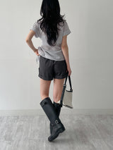 [Short Sleeve ver.] Kaya Wrap See-through Roll-up Shirt