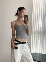 Henry Lace Sling Pure Sleeveless T-shirt