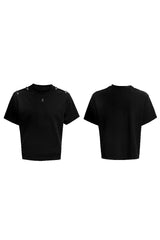 ディーコンストラクテッドバックルショルダーT