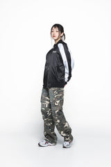 25SS ダメージウォッシュドワイドカーゴパンツ カモ