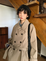 ベルテッド トレンチ ハーフ コート (2color)