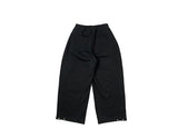 Flan Boa Fur Side Pintuck Snap Wide Pants