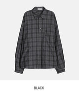 Breed wrinkle checked shirt