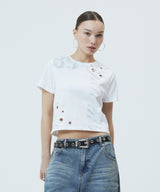 トゥルースアイレットTシャツ_ホワイト