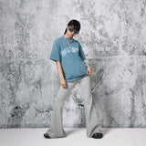 ベーシックファインブーツカットバンディドウエストパンツ (GRAY)
