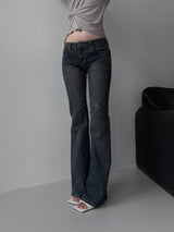 dust low-rise bootcut denim