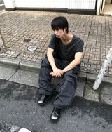 Diagonal Cargo Wide Pants