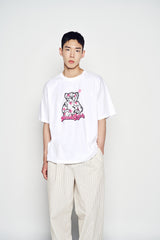 25SS ストライプセットアップルーズフィットパンツ アイボリー