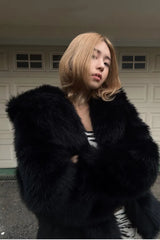 ロキシーフードファージャケット [Black]