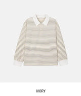 Luke Color Matching Stripe Rugby Sweatshirt