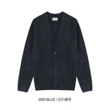 カシミアハッチラウンドカーディガン / Cashmere Hacchi Round Cardigan (7 colors)