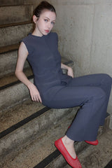 STRETCH SLIM-FIT SLACKS_GRAY