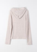 WOOL BUTTON HOOD TEE