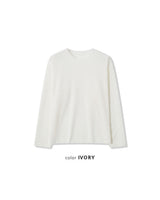 Sheer Raw-Edge Waffle Long Sleeve