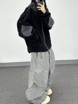 reverse elbow fleece zip-up