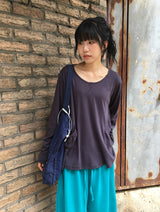 26SS★ [BAONHAUS] ポイヴ ポケット ロングスリーブ Tシャツ