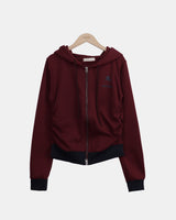 Bebon Horse Contrast Hooded Zip-Up