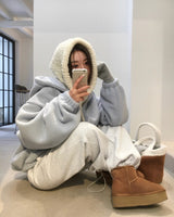 【BELLIDE MADE】パピー ツーウェイボアフリース ジップアップパーカー