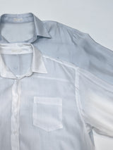 Water Stripe See-through Blouse