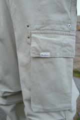 Light beige snap cargo pants