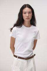 ラウンドハーフTシャツ (アイボリー)