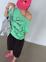 4 color banding harem baggy Aladdin half-length shorts