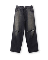 Limit destroyed wide denim pants