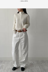 [Unisex] Stitched Cotton Wide Pants
