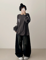 Football Two-Line Loose Fit Sweatshirt