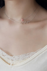 Pink Rose Necklace
