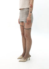 [Gerbera] Eyelet mini pantskirt (Beige)