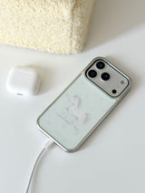 [Magsafe] MINT PONY Silver Glass Bumper Case