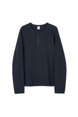Comfort 3-Button Henley Neck (Navy)